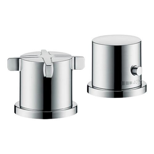 AXOR Citterio E 2-Hole Rim-Mounted Thermostatic Bath Mixer from Brandt in Chrome finish