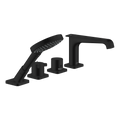 AXOR Citterio E 4-Hole Tile-Mounted Thermostatic Bath & Shower Mixer Faucet from Brandt in Matt Black finish
