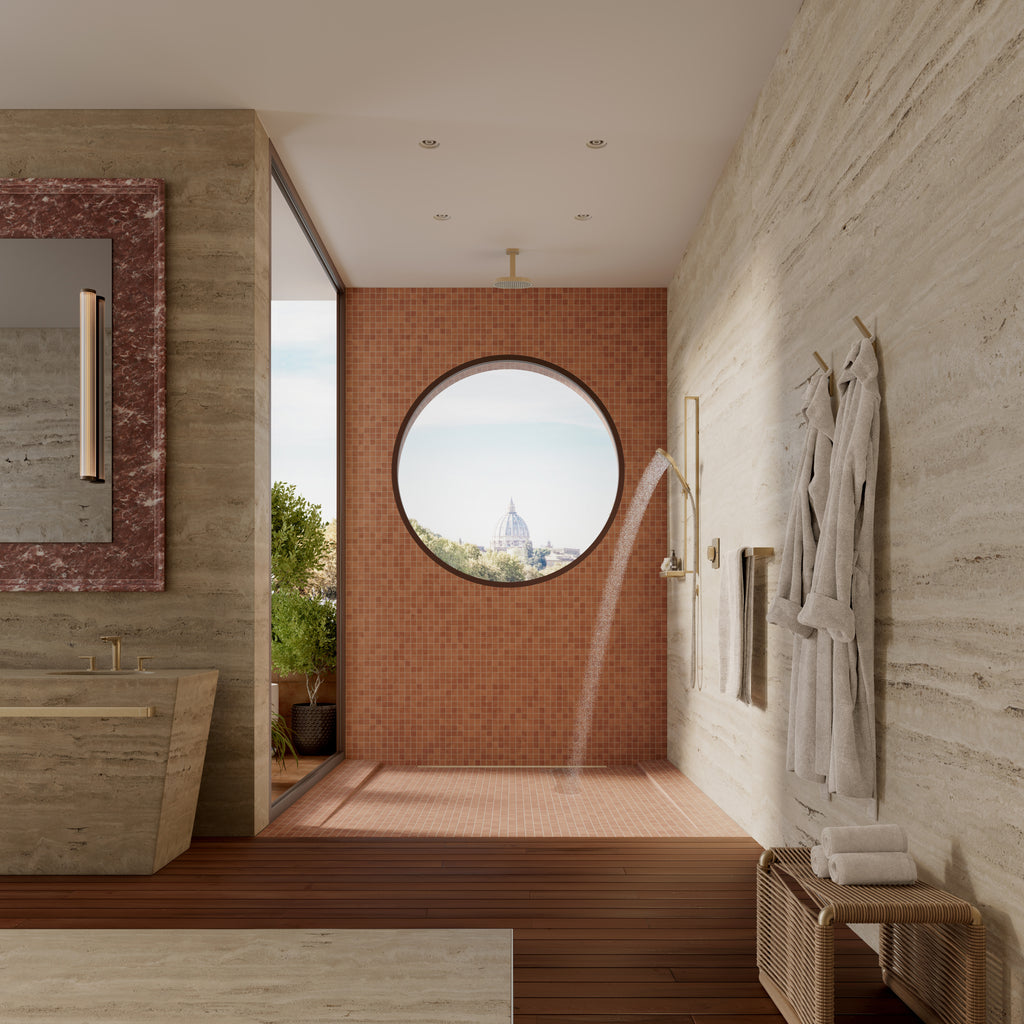 AXOR Citterio E Shower Bar 90 cm with 1,6 m Shower Hose from Brandt in Brushed Bronze finish