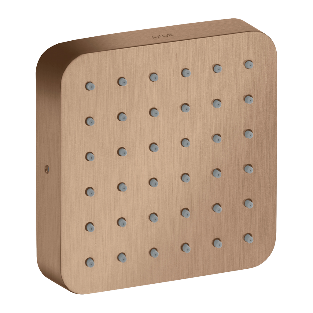 AXOR Citterio E Concealed Side Shower Module 120/120 Softsquare from Brandt in Brushed Red Gold finish