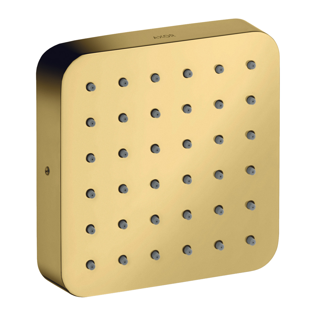 AXOR Citterio E Concealed Side Shower Module 120/120 Softsquare from Brandt in Polished Gold Optic finish