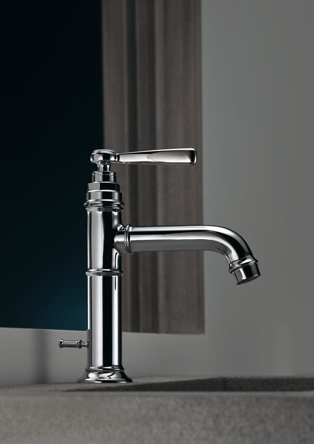AXOR Montreux Single Lever Handle Basin Mixer Faucet 100 with Pop-Up Waste Set from Brandt in Chrome finish