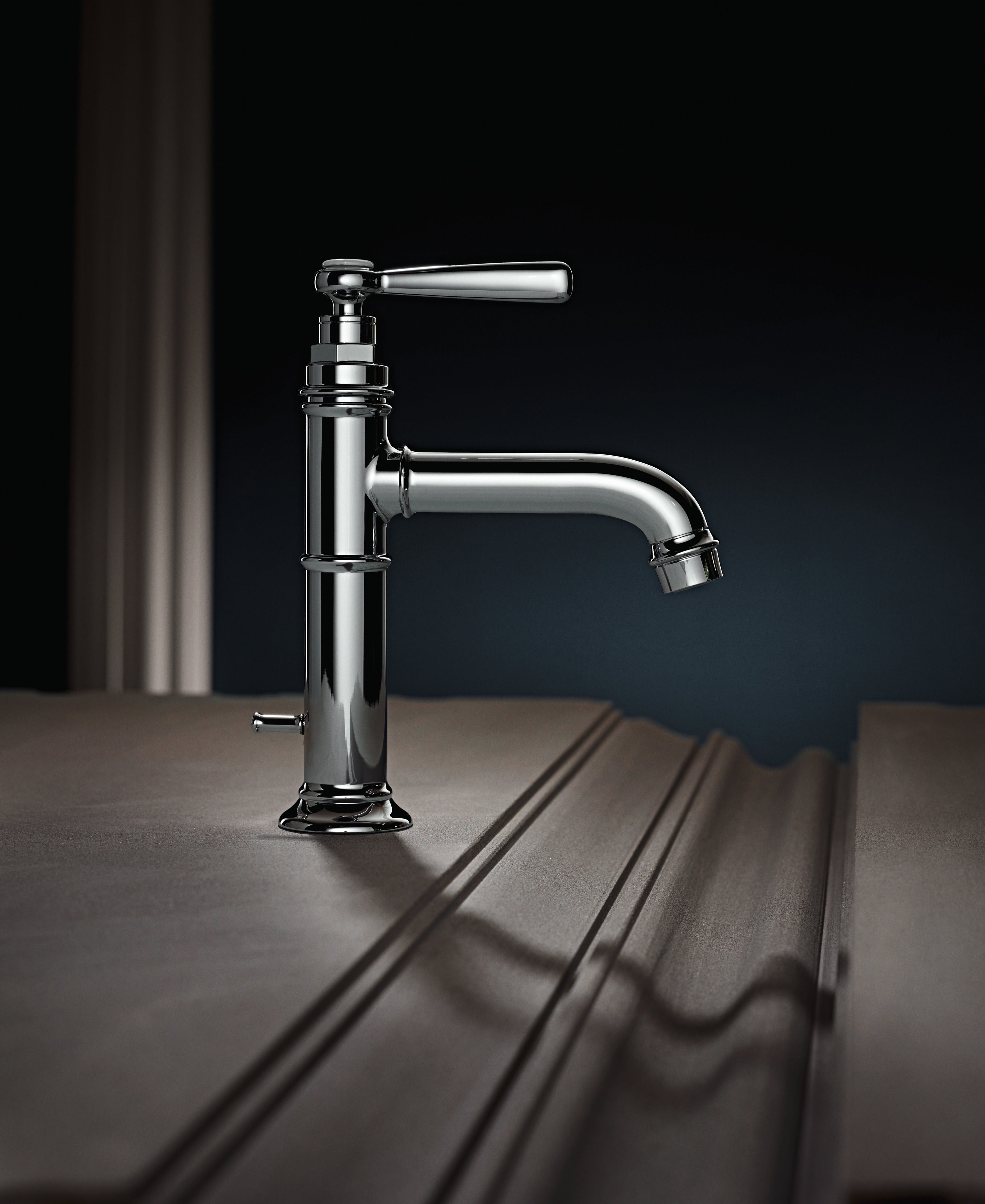 AXOR Montreux Single Lever Handle Basin Mixer Faucet 100 with Pop-Up Waste Set from Brandt in Chrome finish