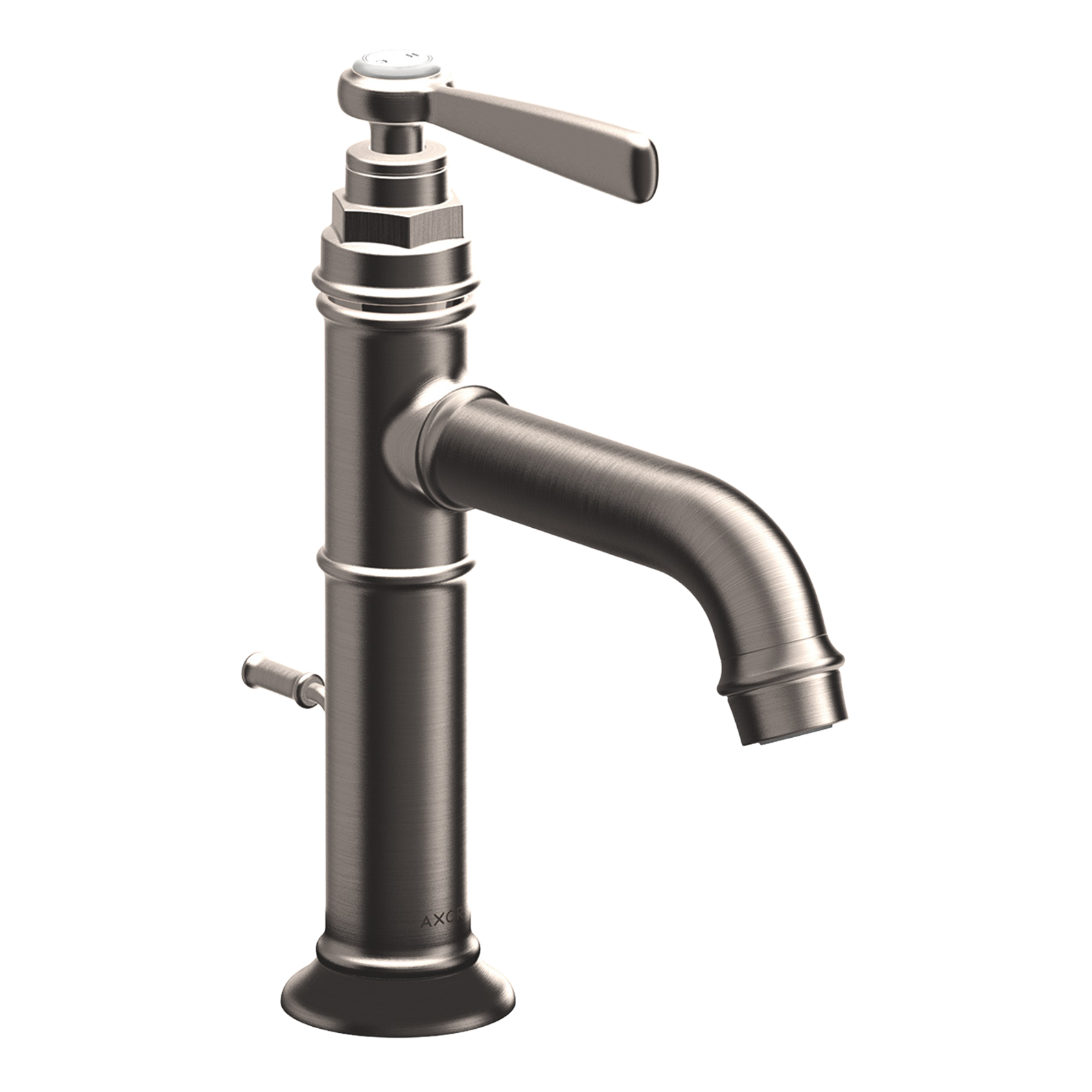 AXOR Montreux Single Lever Handle Basin Mixer Faucet 100 with Pop-Up Waste Set from Brandt in Stainless Steel Optic finish
