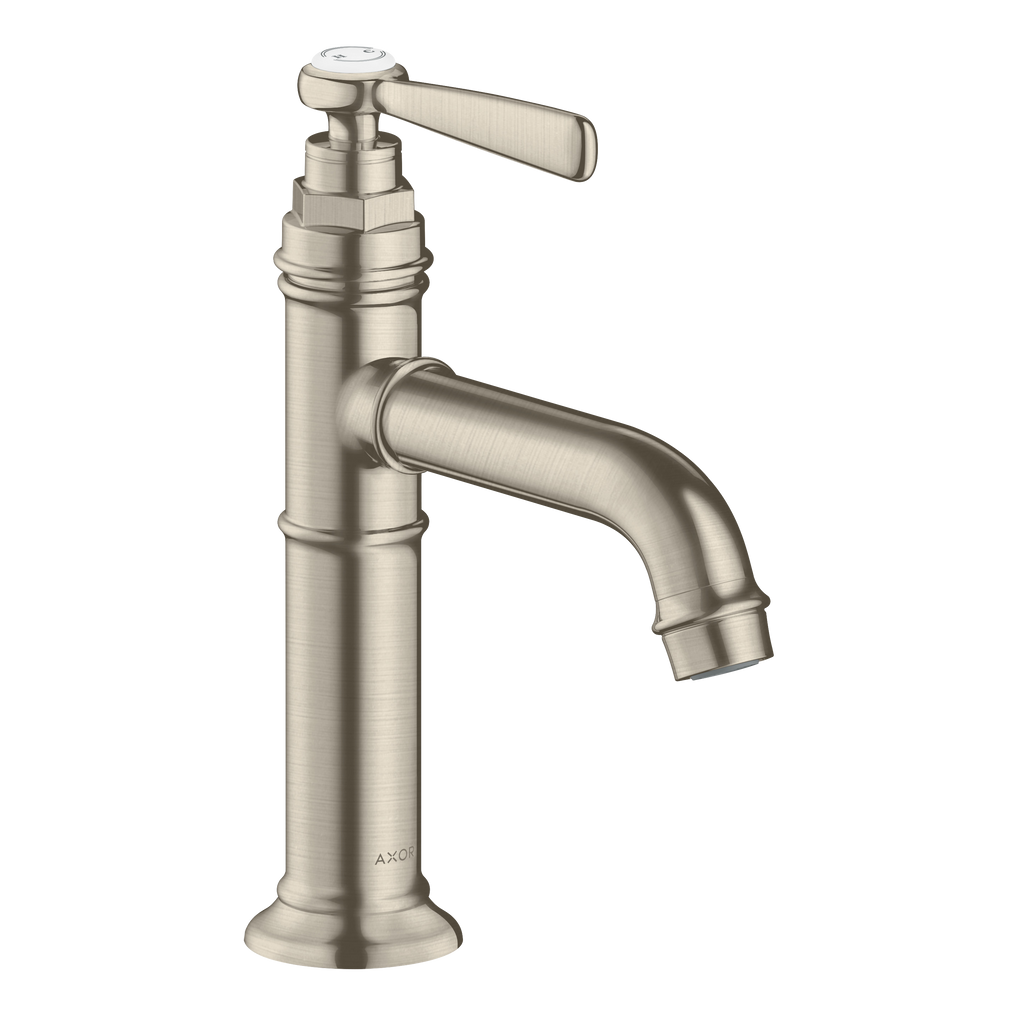 AXOR Montreux Single Lever Handle Basin Mixer Faucet 100 with Open Waste Set from Brandt in Brushed Nickel finish