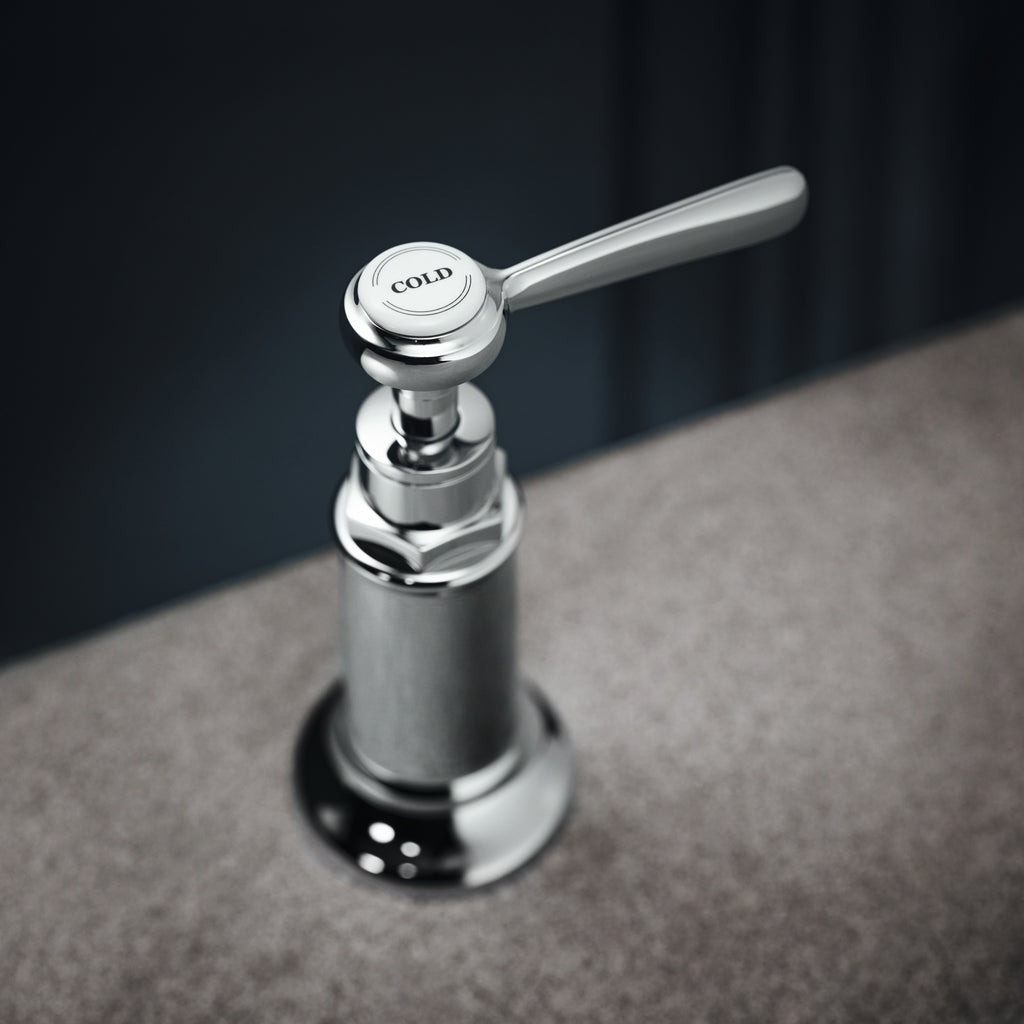 AXOR Montreux 3-Hole Basin Mixer Faucet 30 with Lever Handles and Pop-Up Waste Set from Brandt in Chrome finish