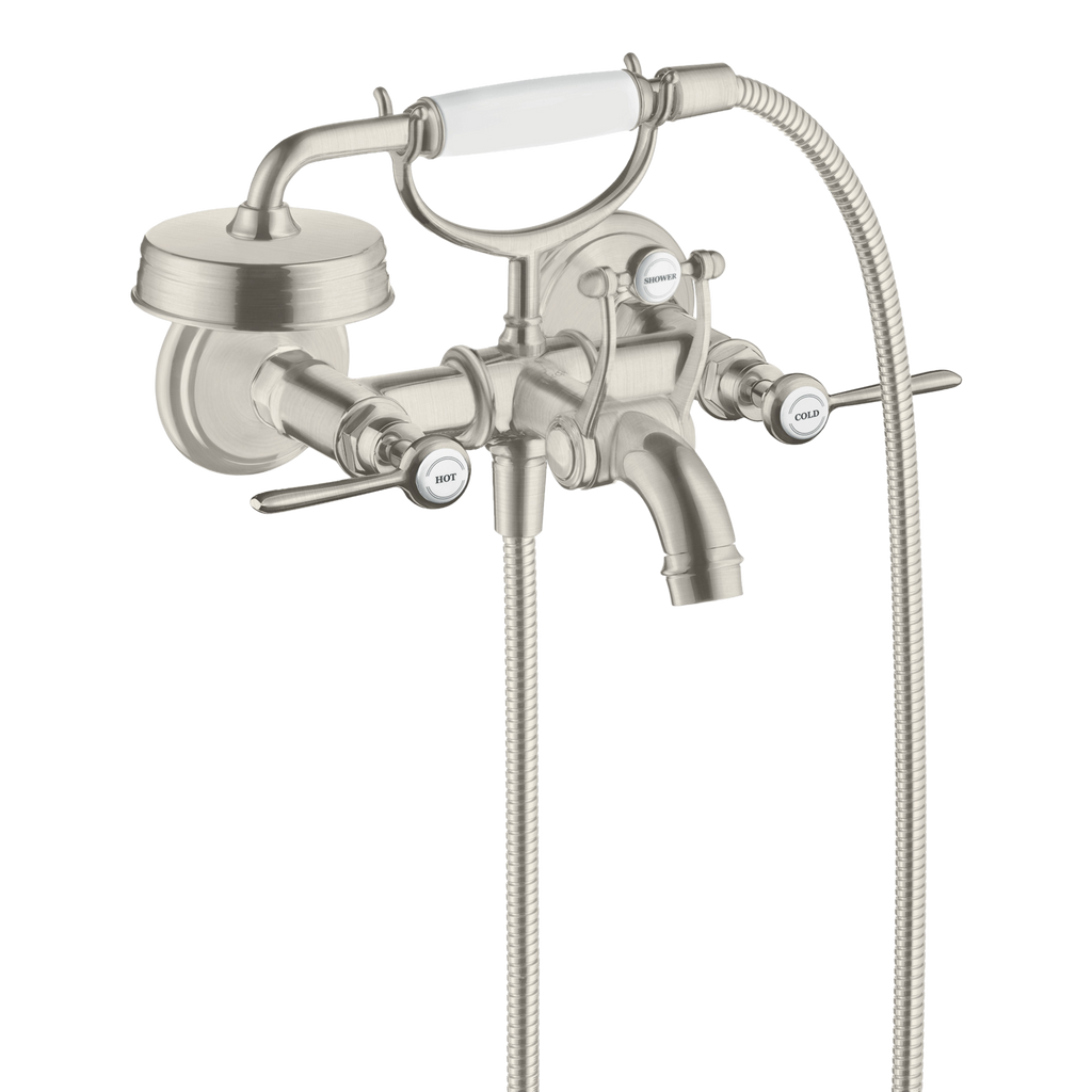 AXOR Montreux 2-Handle Bath & Shower Mixer Faucet with Lever Handles 170 cc from Brandt in Stainless Steel Optic finish