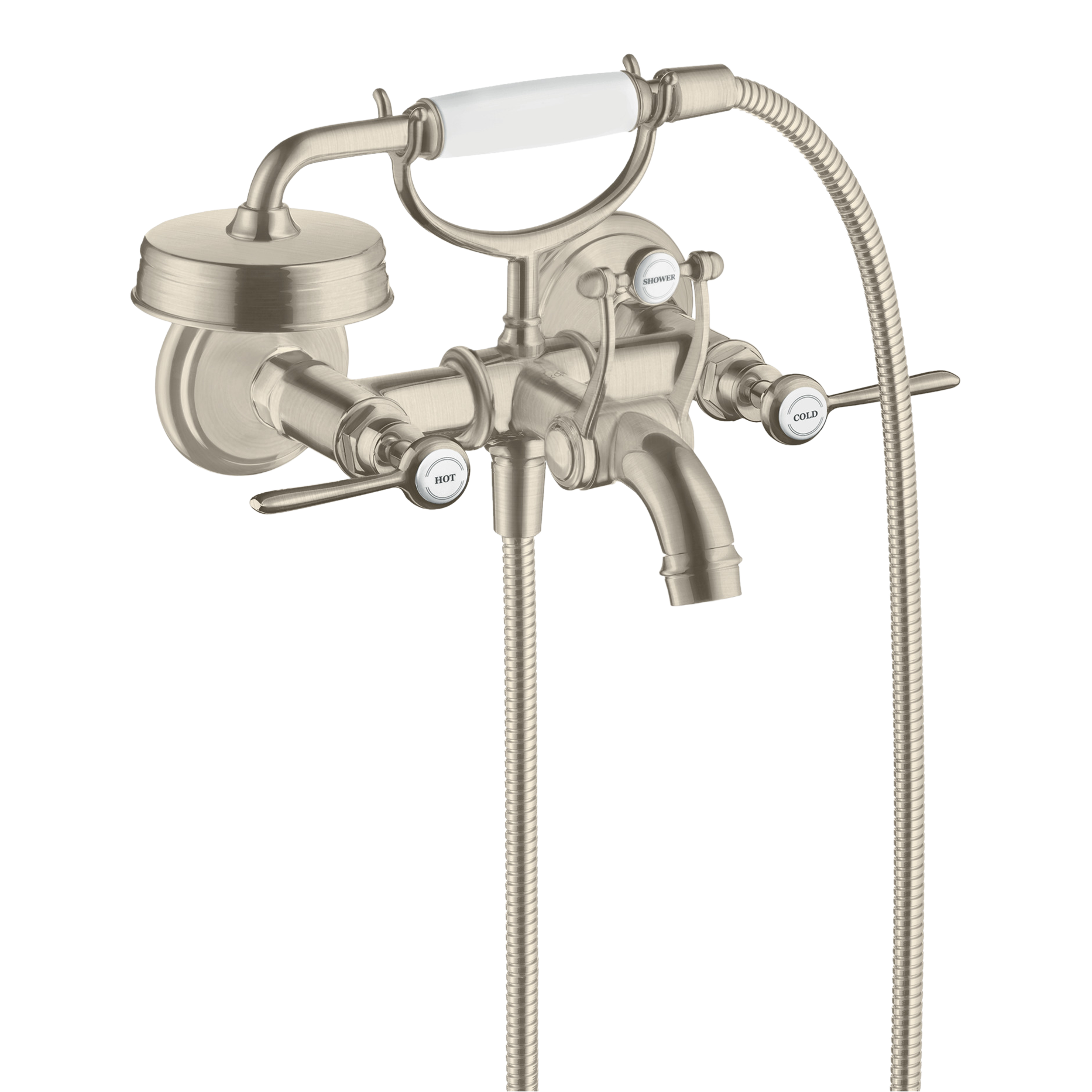 AXOR Montreux 2-Handle Bath & Shower Mixer Faucet with Lever Handles 170 cc from Brandt in Brushed Nickel finish