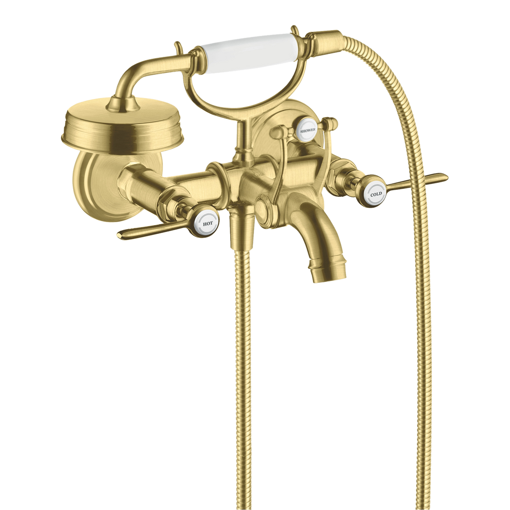 AXOR Montreux 2-Handle Bath & Shower Mixer Faucet with Lever Handles 170 cc from Brandt in Brushed Brass finish