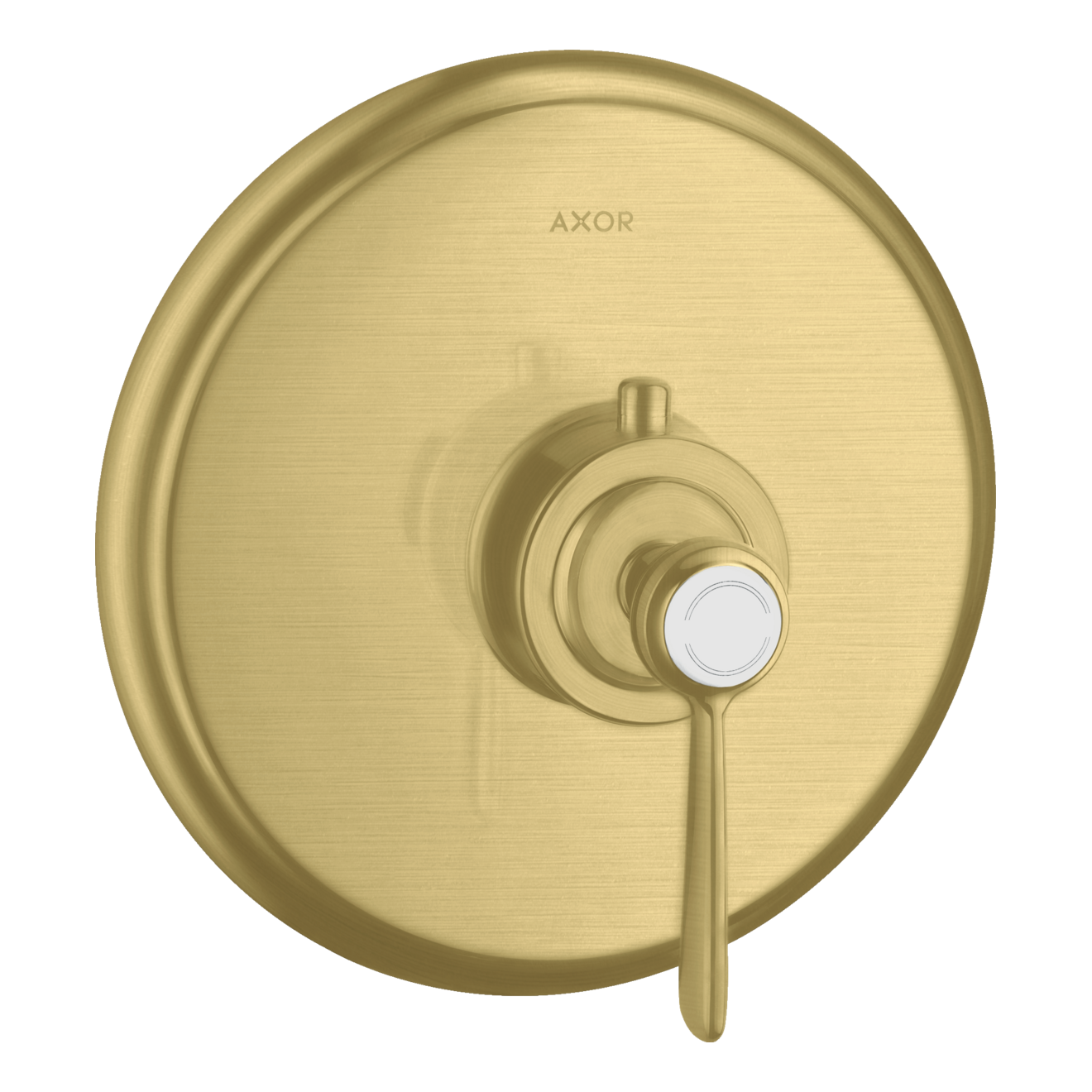 AXOR Montreux Concealed Shower Thermostat with Lever Handle from Brandt in Brushed Brass finish
