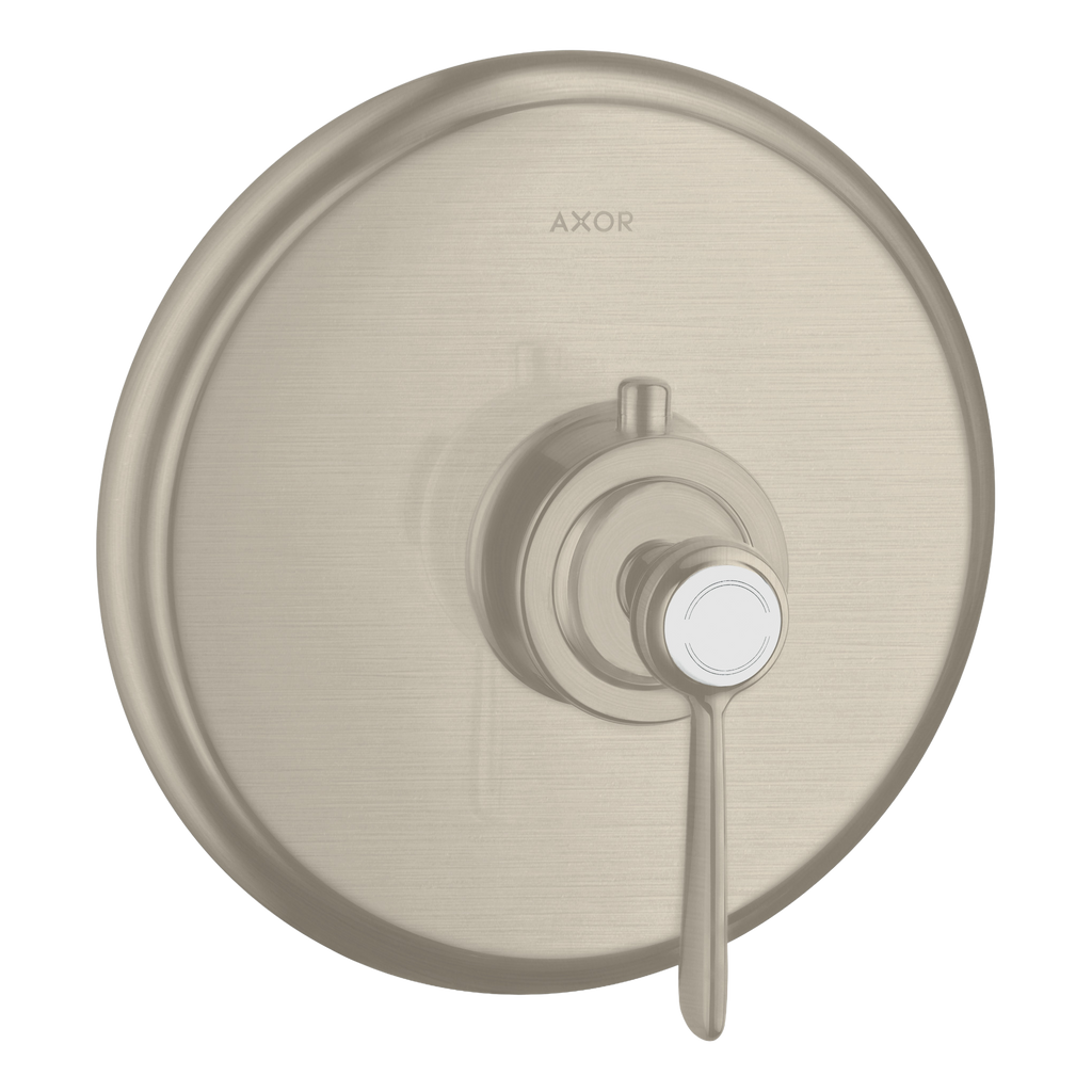 AXOR Montreux Concealed Highflow Shower Thermostat with Lever Handle from Brandt in Brushed Nickel finish