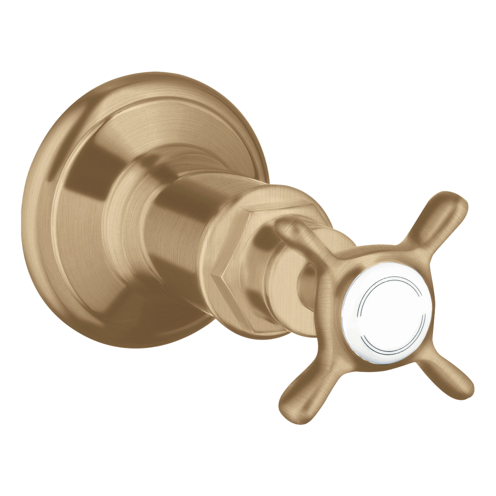 AXOR Montreux Concealed Shut Off Valve with Cross Handle from Brandt in Brushed Bronze finish