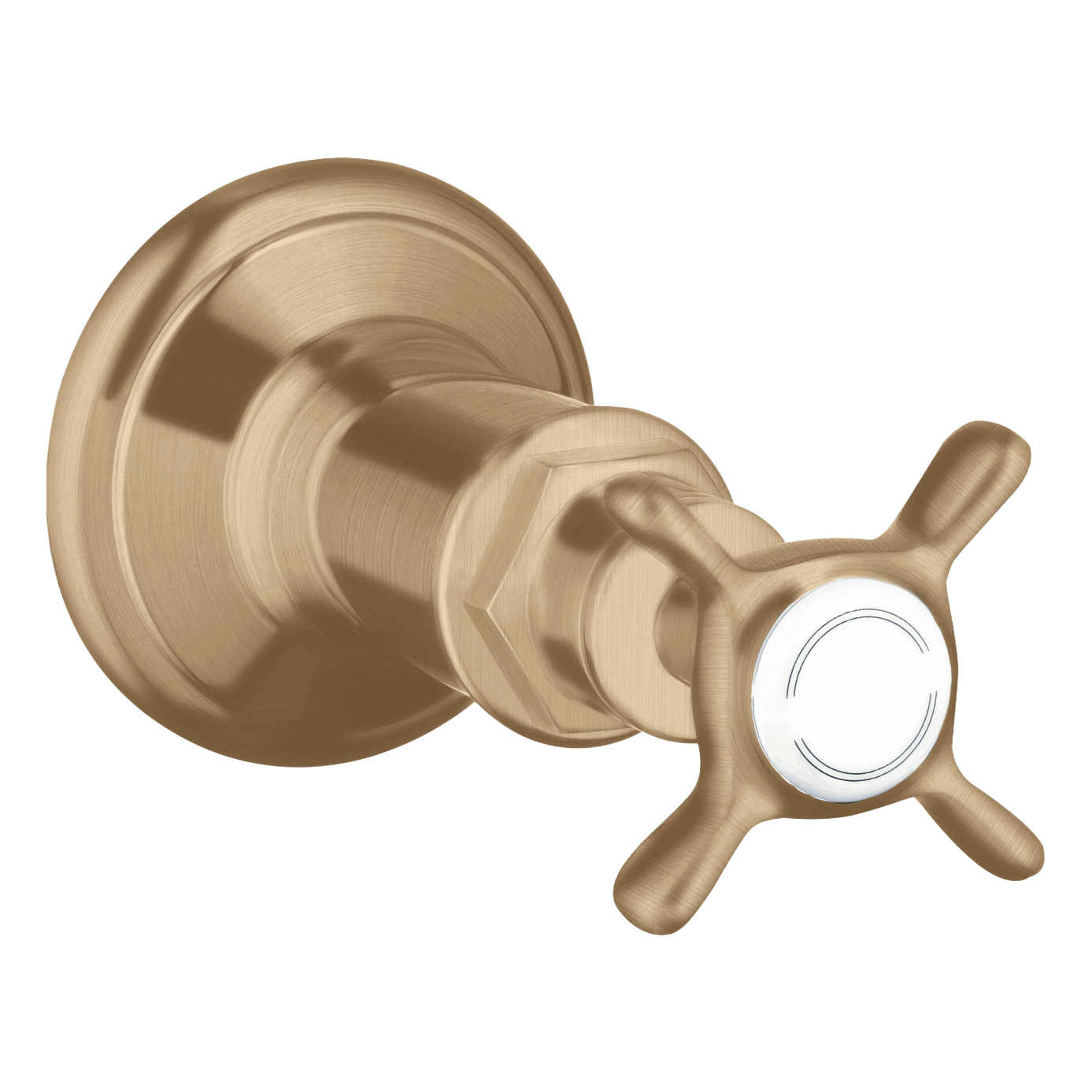AXOR Montreux Concealed Shut Off Valve with Cross Handle from Brandt in Brushed Bronze finish