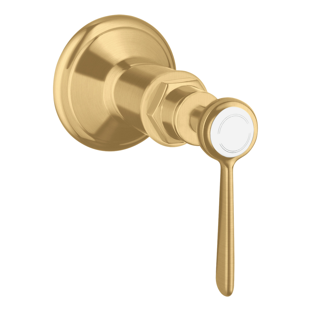 AXOR Montreux Concealed Shut Off Valve with Lever Handle from Brandt in Brushed Gold Optic finish