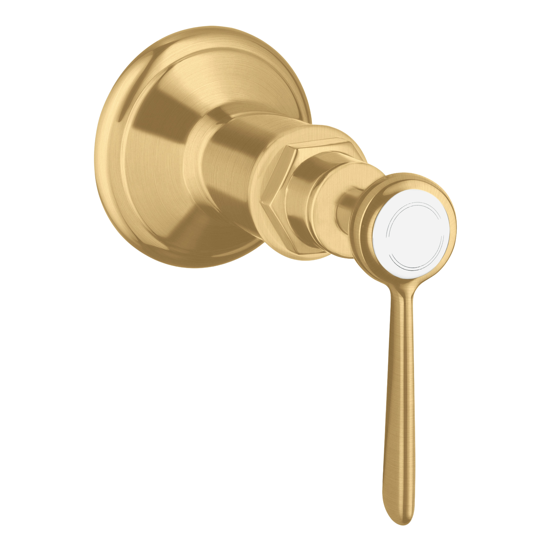 AXOR Montreux Concealed Shut Off Valve with Lever Handle from Brandt in Brushed Gold Optic finish