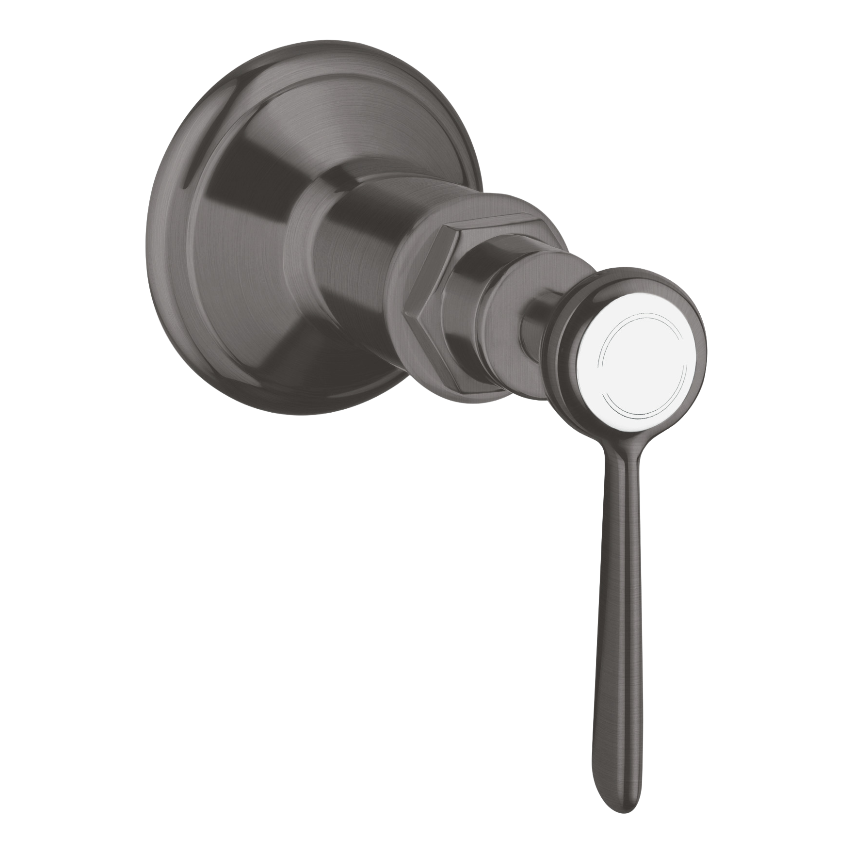 AXOR Montreux Concealed Shut Off Valve with Lever Handle from Brandt in Brushed Black Chrome finish