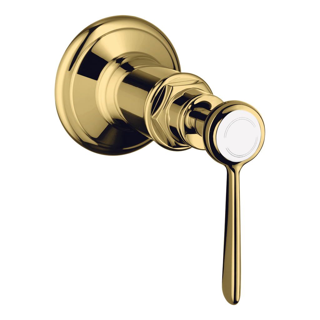 AXOR Montreux Concealed Shut Off Valve with Lever Handle from Brandt in Polished Gold Optic finish