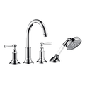 AXOR Montreux 4-Hole Rim-Mounted Bath & Shower Mixer Faucet with Lever Handles from Brandt in Chrome finish