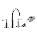 AXOR Montreux 4-Hole Tile-Mounted Bath & Shower Mixer Faucet with Lever Handles from Brandt in Chrome finish