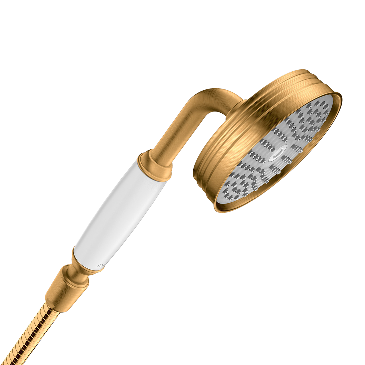 AXOR Montreux Hand Shower 100 1jet from Brandt in Brushed Gold Optic finish