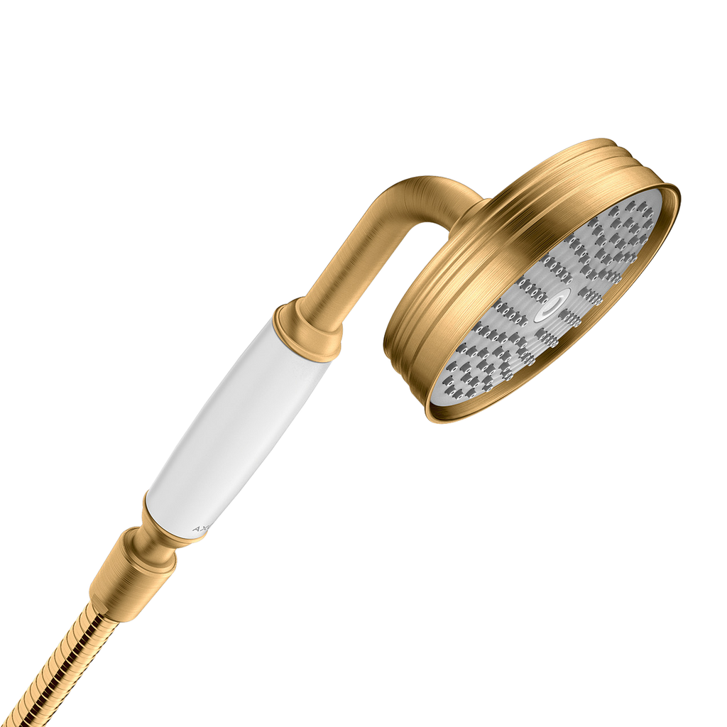 AXOR Montreux Hand Shower 100 1jet from Brandt in Brushed Brass finish