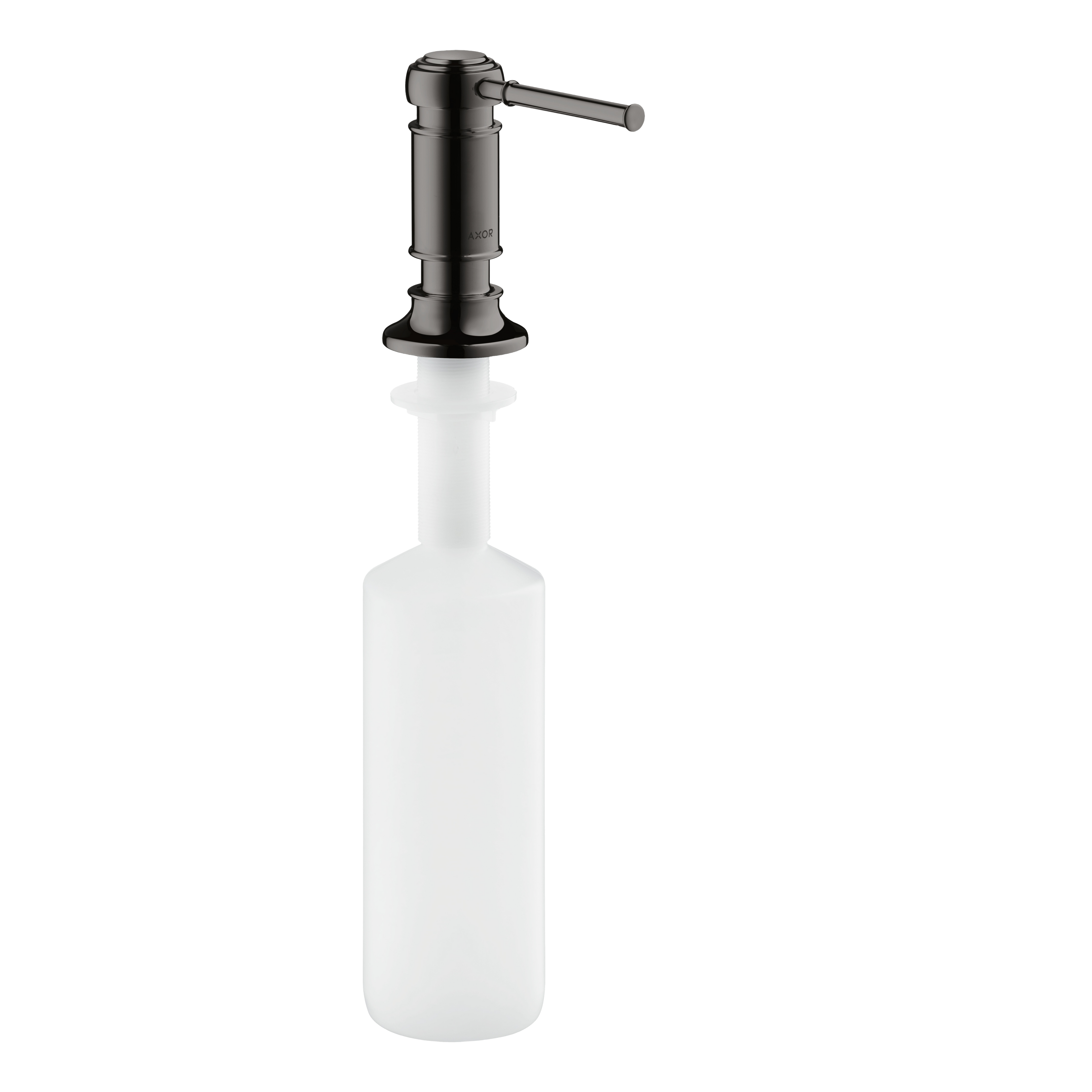 AXOR Montreux Concealed Liquid Soap/Dishwasher Liquid Dispenser from Brandt in Polished Black Chrome finish