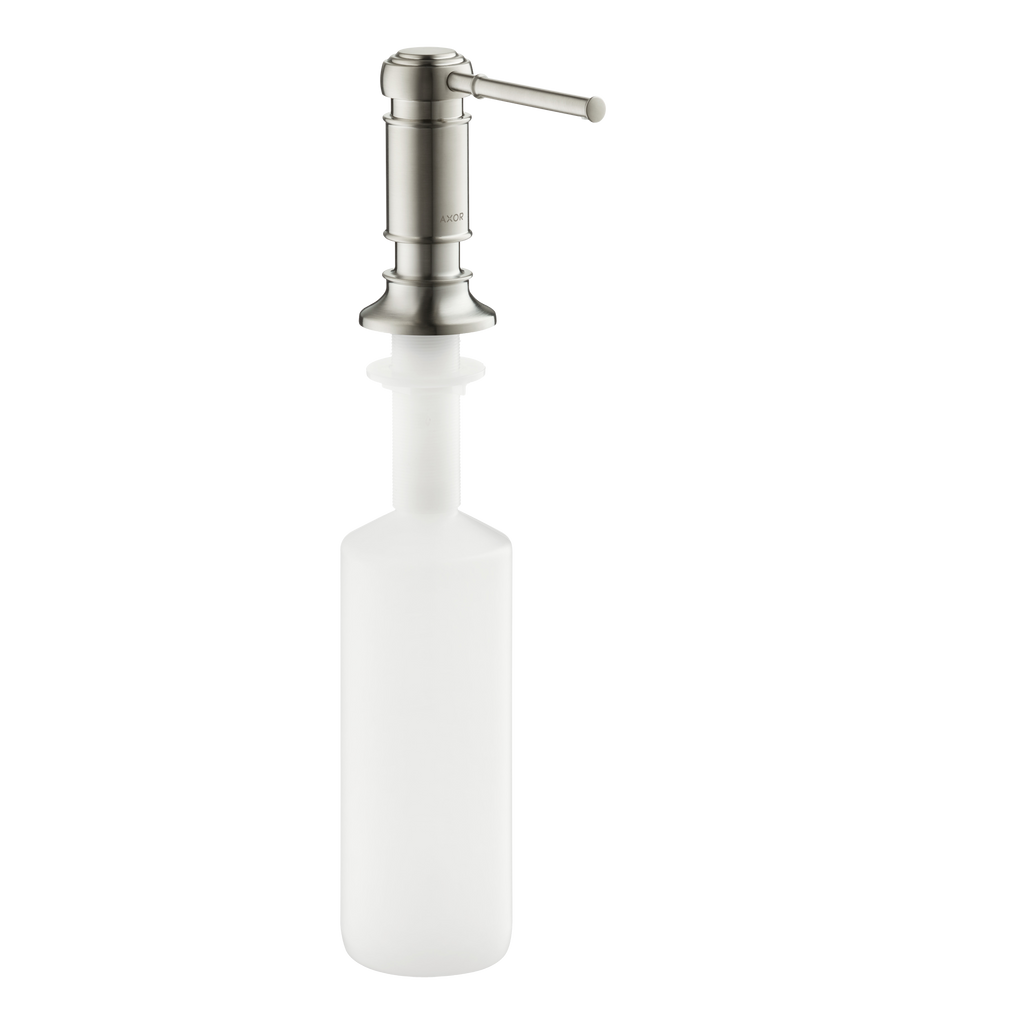 AXOR Montreux Concealed Liquid Soap/Dishwasher Liquid Dispenser from Brandt in Stainless Steel Optic finish