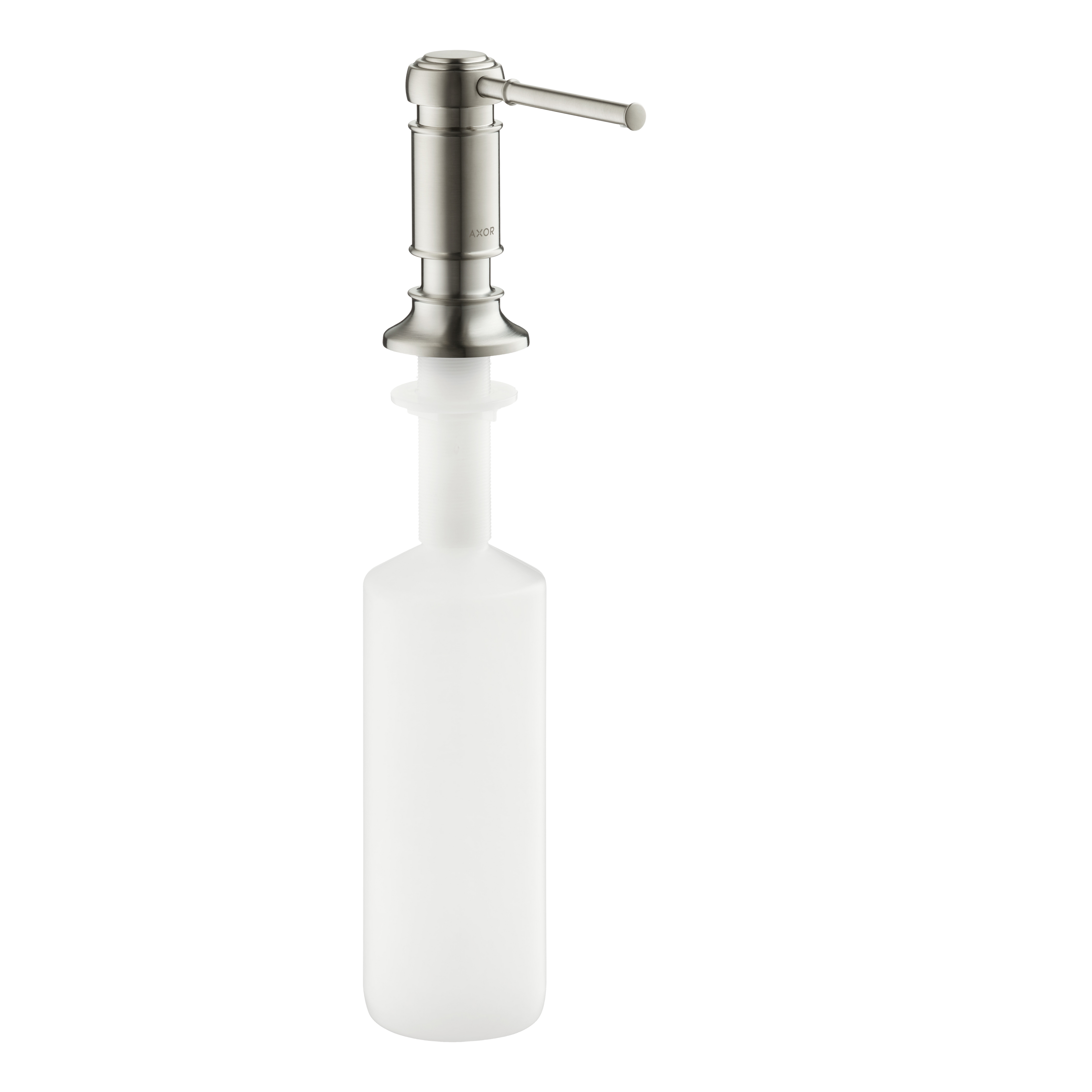 AXOR Montreux Concealed Liquid Soap/Dishwasher Liquid Dispenser from Brandt in Stainless Steel Optic finish