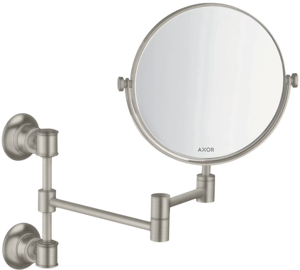 AXOR Montreux Makeup Mirror from Brandt in Stainless Steel Optic finish