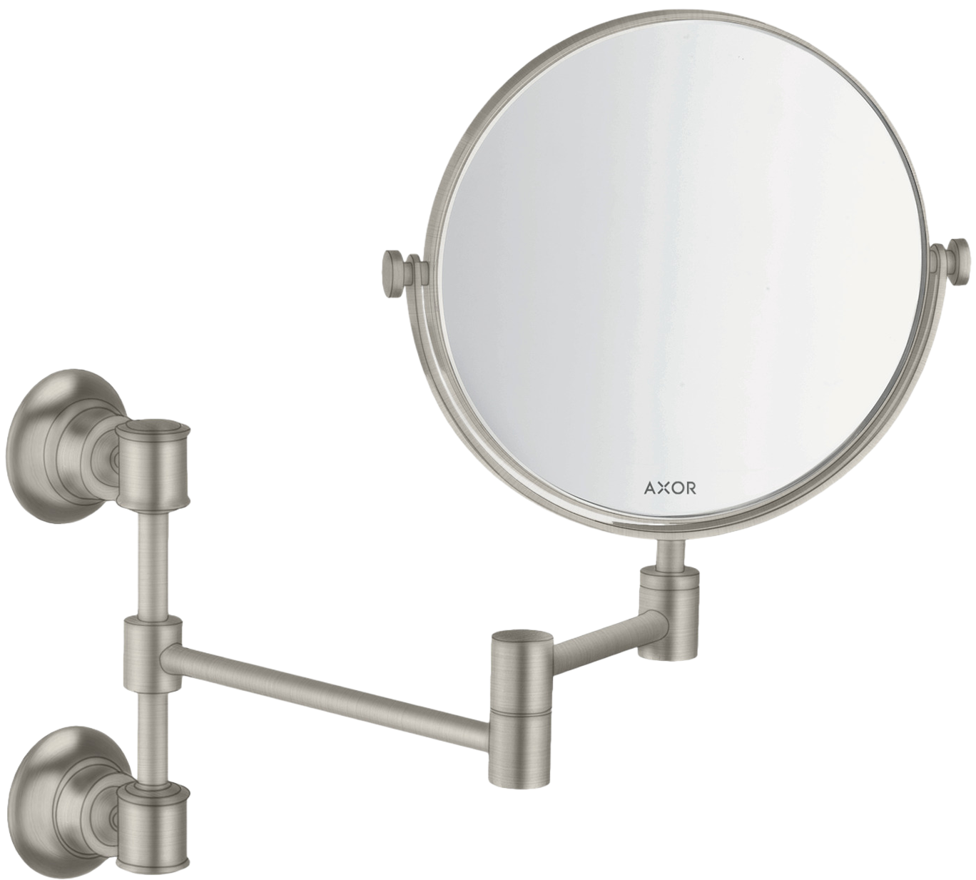 AXOR Montreux Makeup Mirror from Brandt in Stainless Steel Optic finish