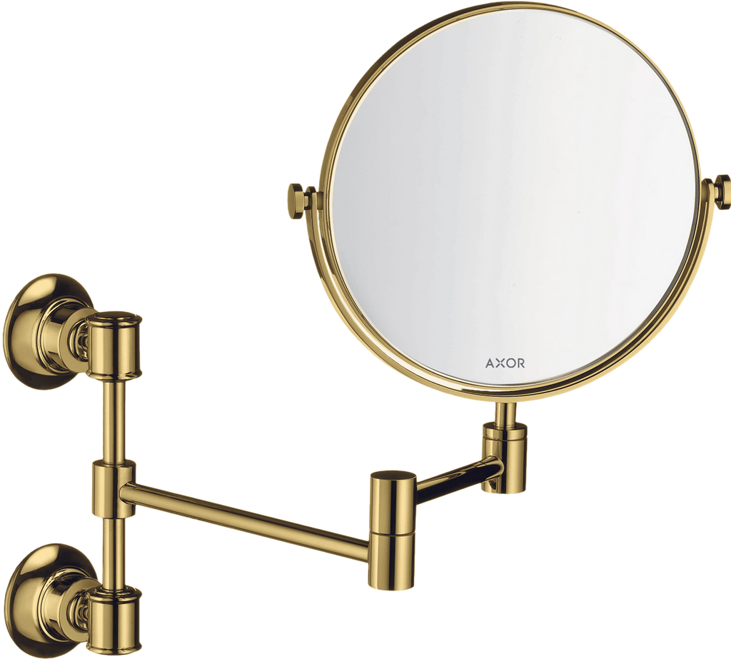 AXOR Montreux Makeup Mirror from Brandt in Polished Gold Optic finish