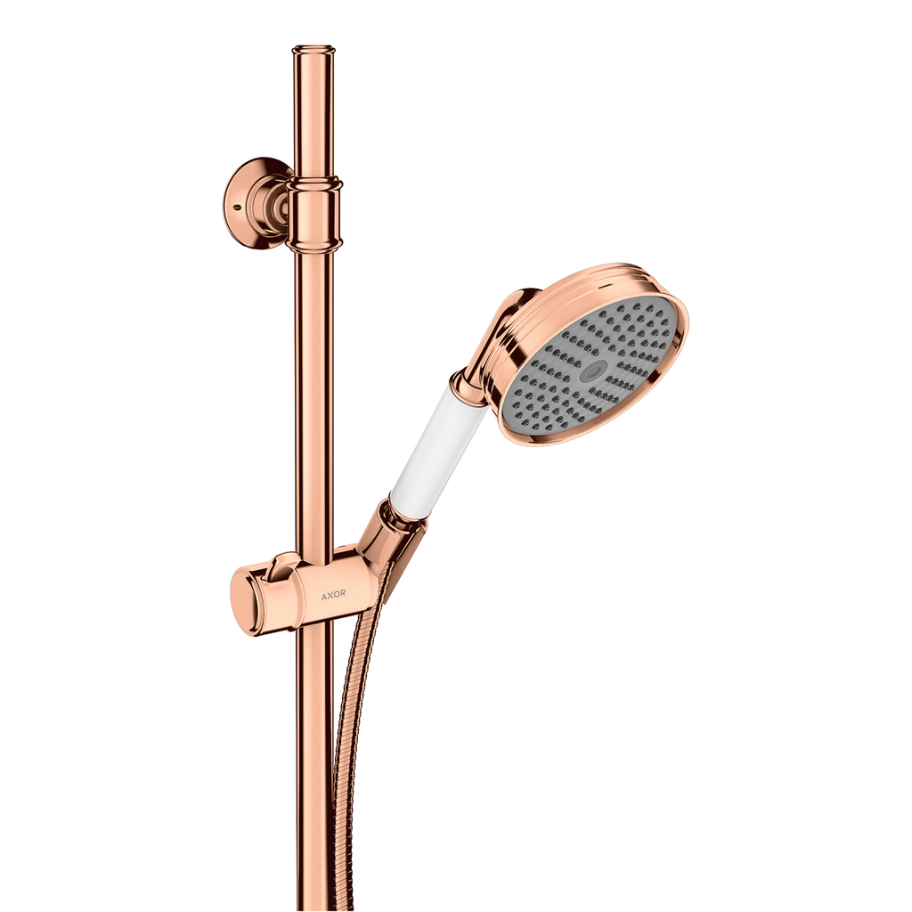 AXOR Montreux Shower Set 90 cm with Hand Shower 100 1jet from Brandt in Polished Red Gold finish