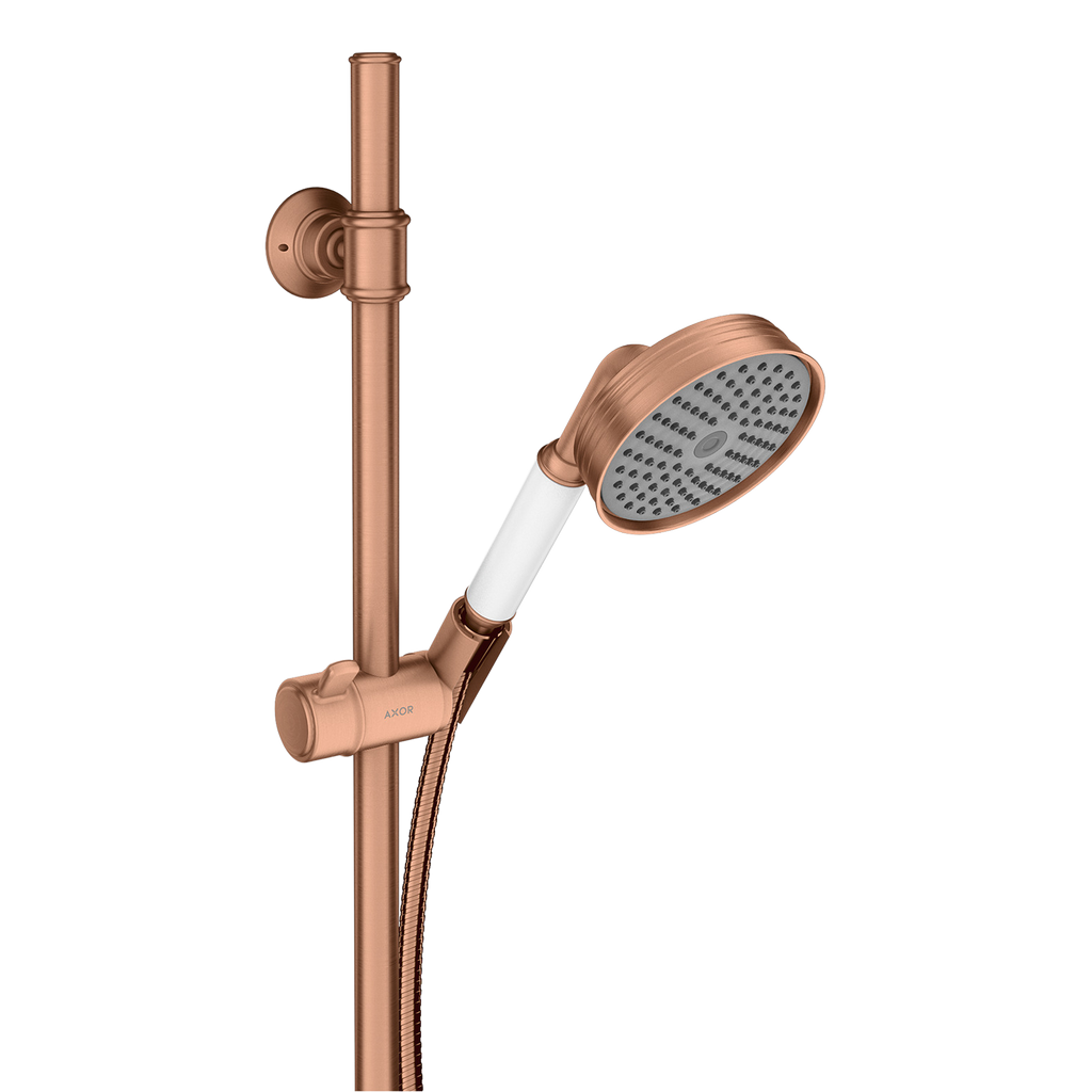 AXOR Montreux Shower Set 90 cm with Hand Shower 100 1jet from Brandt in Brushed Red Gold finish