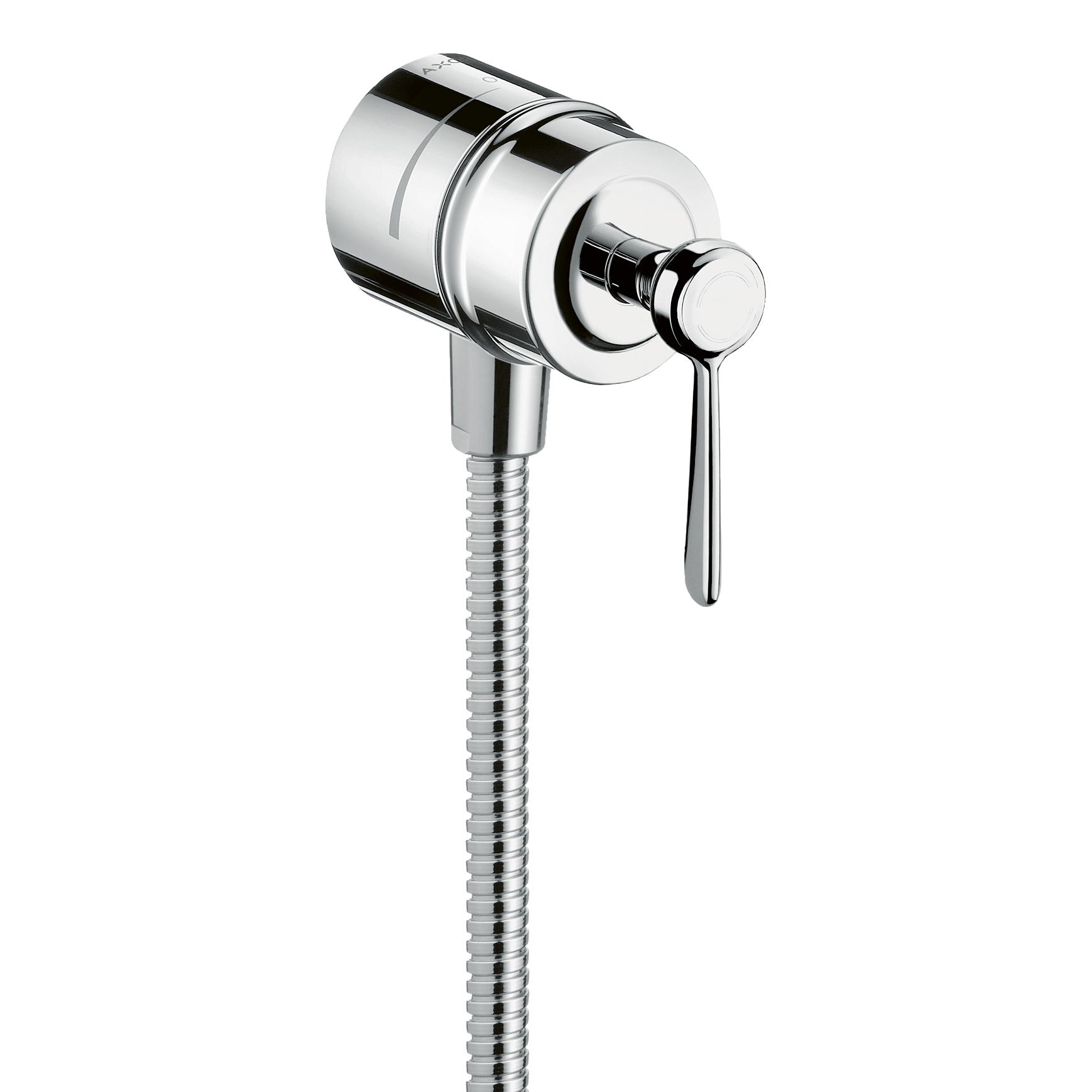 AXOR Montreux Wall Outlet Stop with Non-Return Valve, Shut-Off Valve and Lever Handles from Brandt in Chrome finish