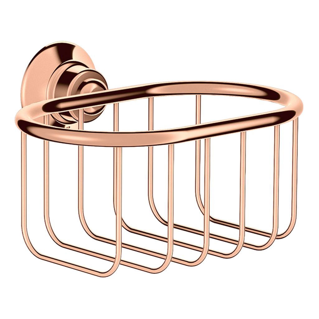 AXOR Montreux Soap Basket 160/101 from Brandt in Polished Red Gold finish