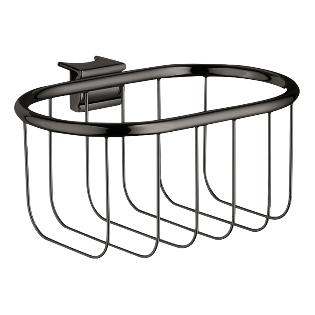 AXOR Montreux Soap Basket 160/83 from Brandt in Polished Black Chrome finish