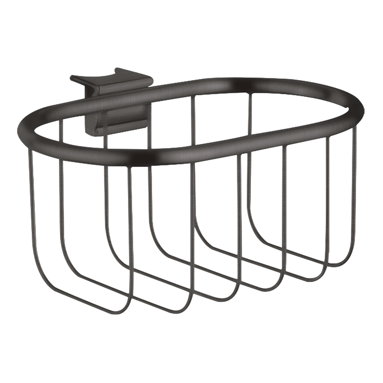AXOR Montreux Soap Basket 160/83 from Brandt in Brushed Black Chrome finish