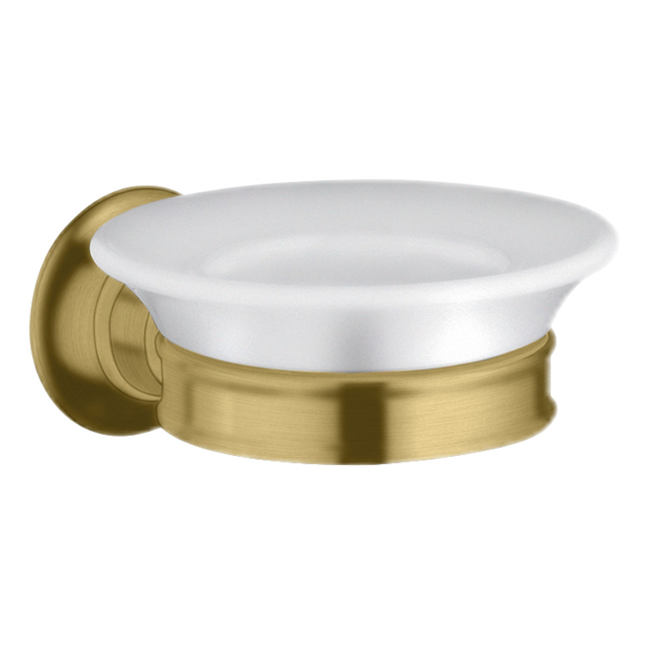 AXOR Montreux Soap Dish from Brandt in Brushed Gold Optic finish