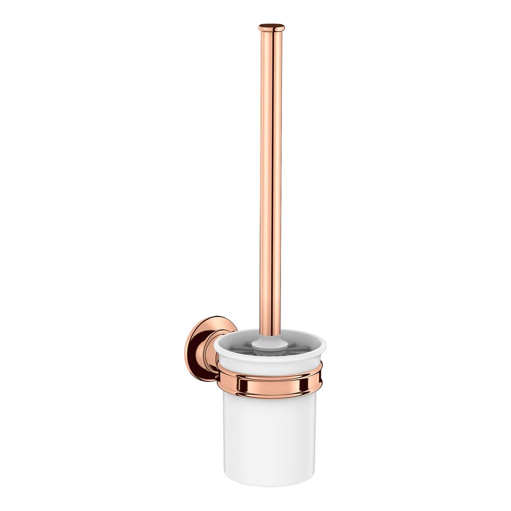 AXOR Montreux Wall-Mounted Toilet Brush from Brandt in Polished Red Gold finish