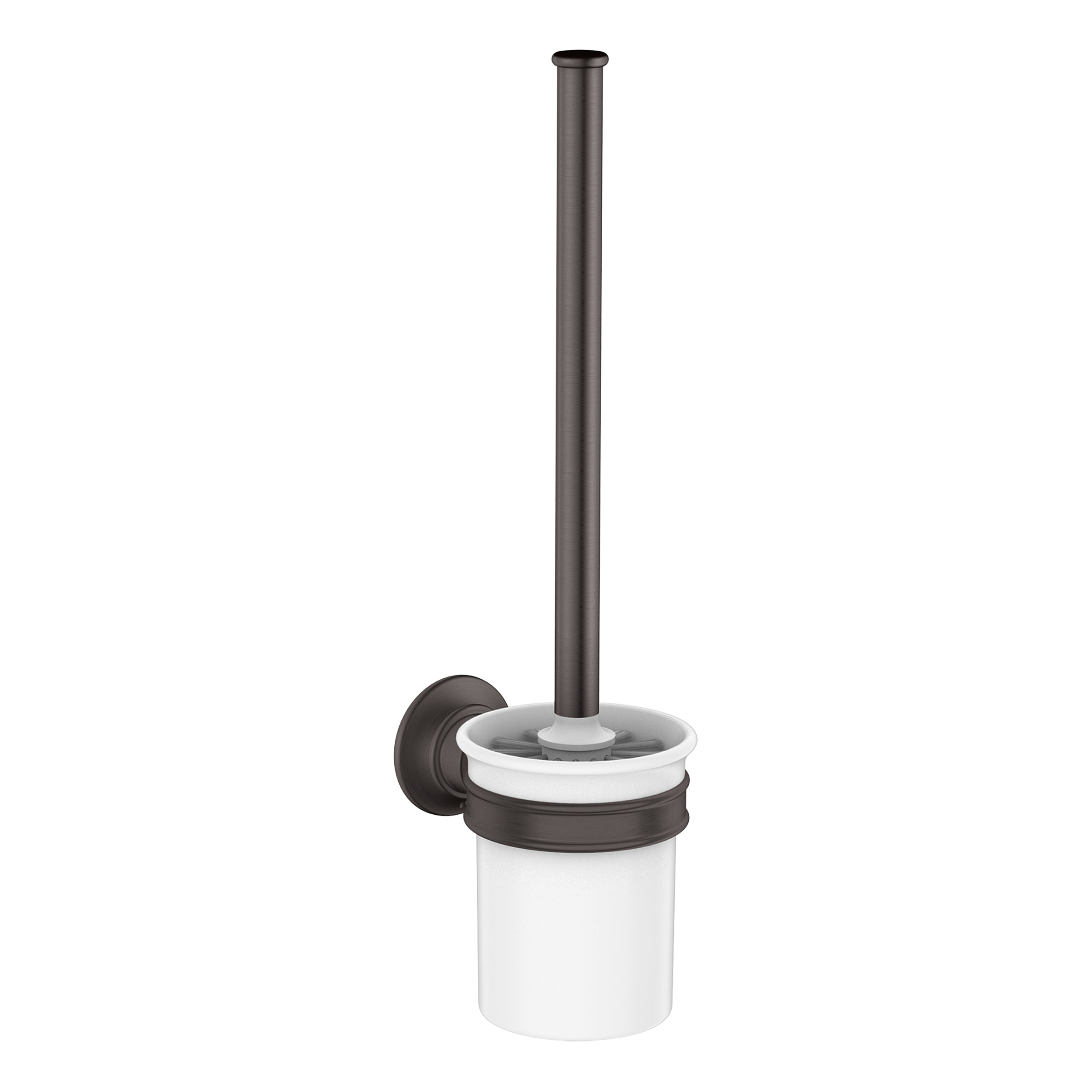 AXOR Montreux Wall-Mounted Toilet Brush from Brandt in Brushed Black Chrome finish