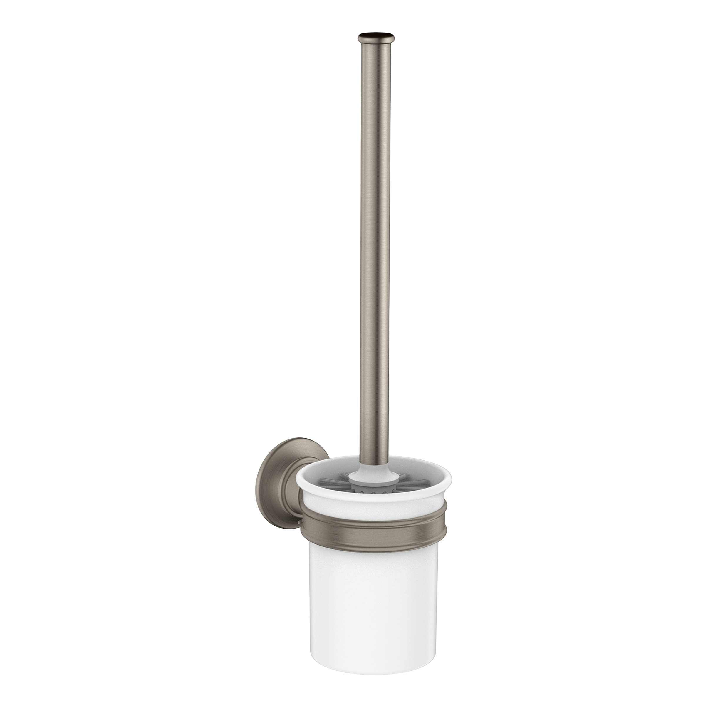AXOR Montreux Wall-Mounted Toilet Brush from Brandt in Stainless Steel Optic finish