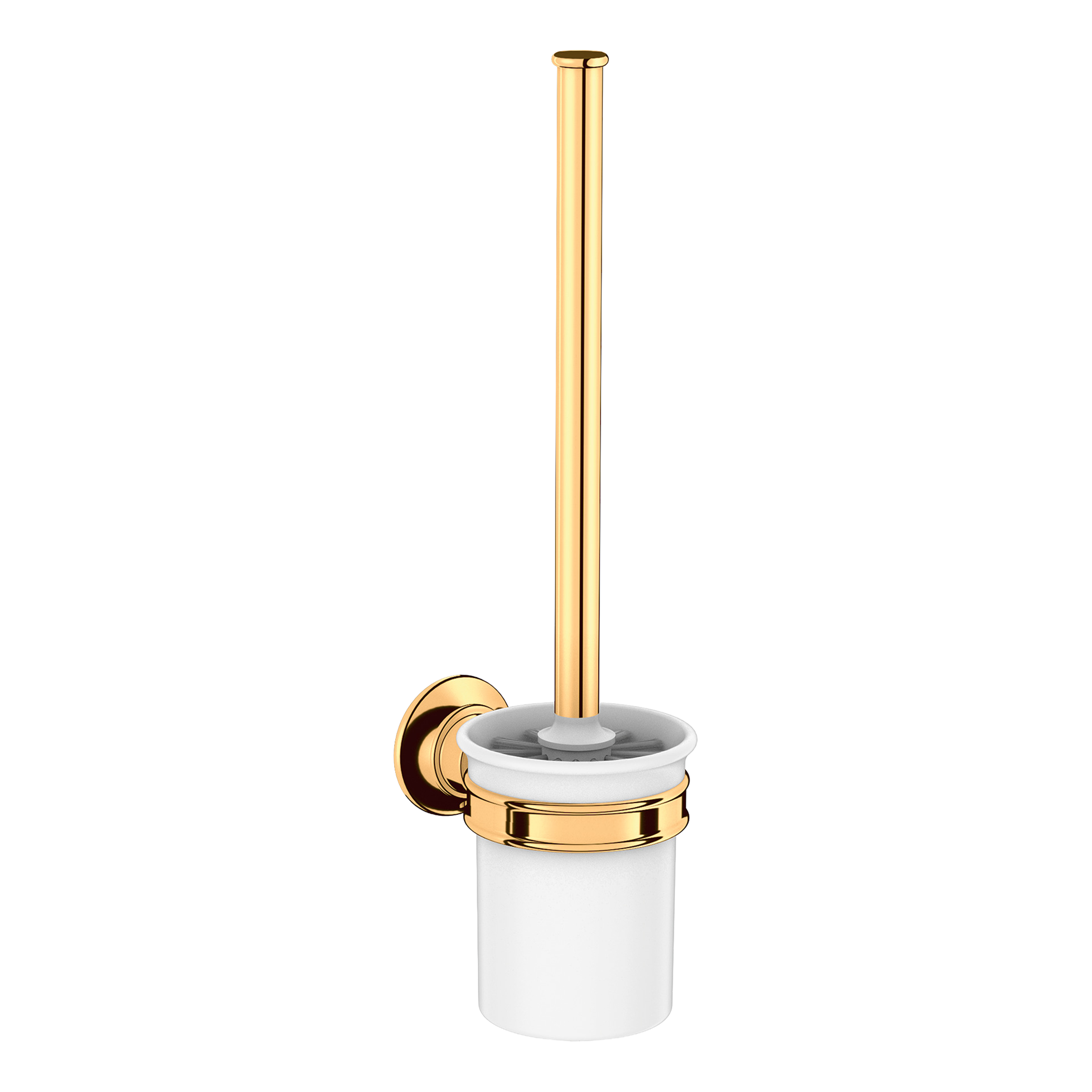 AXOR Montreux Wall-Mounted Toilet Brush from Brandt in Polished Gold Optic finish