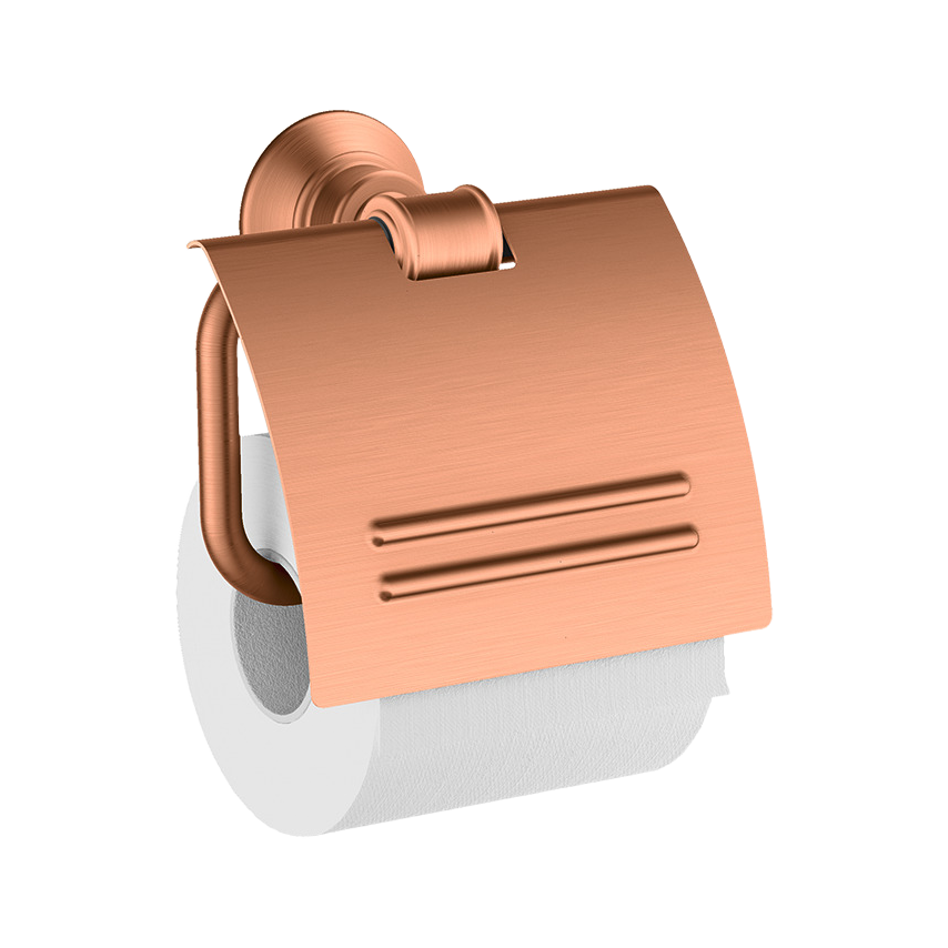 AXOR Montreux Toiletpaper Holder with lid from Brandt in Brushed Bronze finish