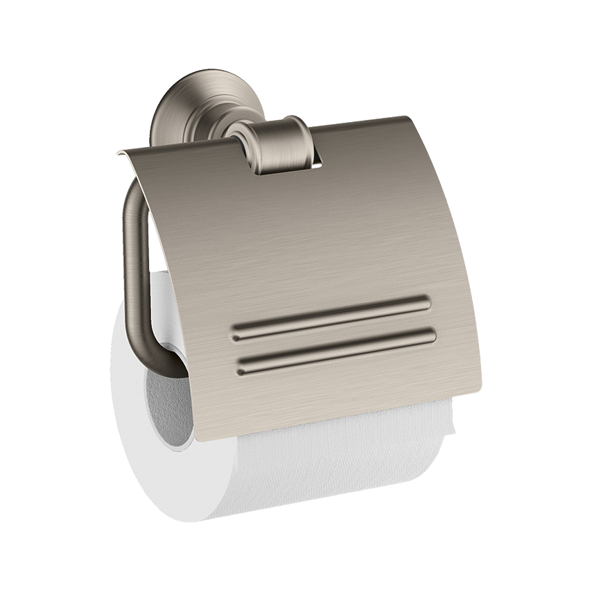 AXOR Montreux Toiletpaper Holder with lid from Brandt in Stainless Steel Optic finish