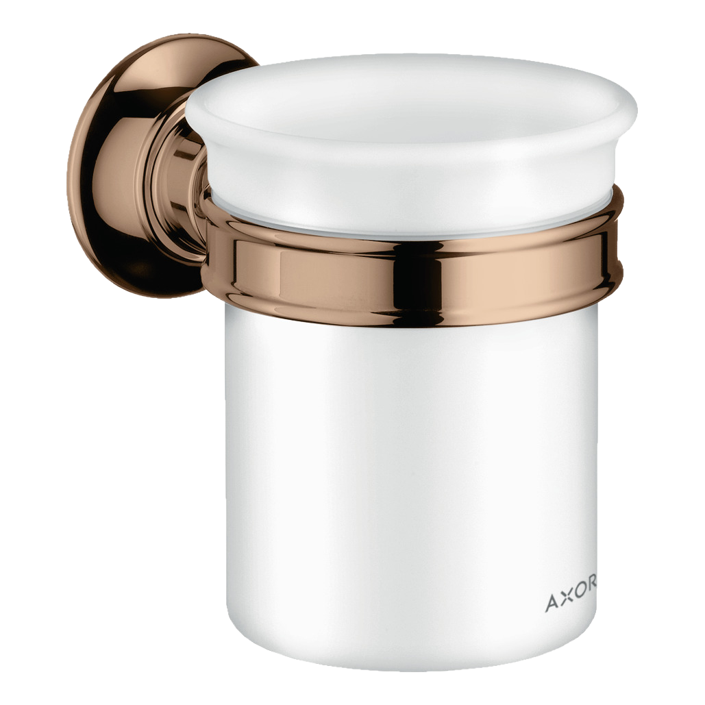 AXOR Montreux Toothbrush Tumbler from Brandt in Polished Red Gold finish