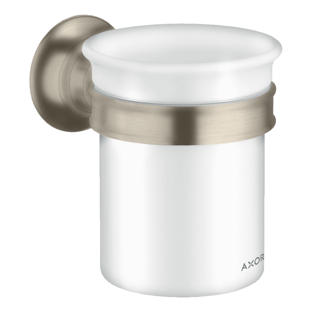 AXOR Montreux Toothbrush Tumbler from Brandt in Brushed Nickel finish