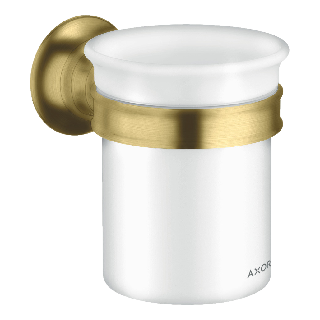 AXOR Montreux Toothbrush Tumbler from Brandt in Brushed Brass finish