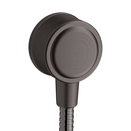 AXOR Montreux Wall Outlet with Non-Return Valve from Brandt in Brushed Black Chrome finish