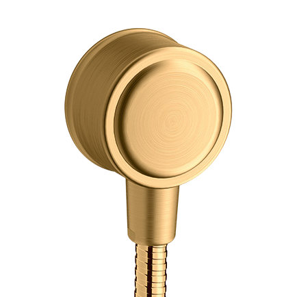 AXOR Montreux Wall Outlet with Non-Return Valve from Brandt in Brushed Brass finish