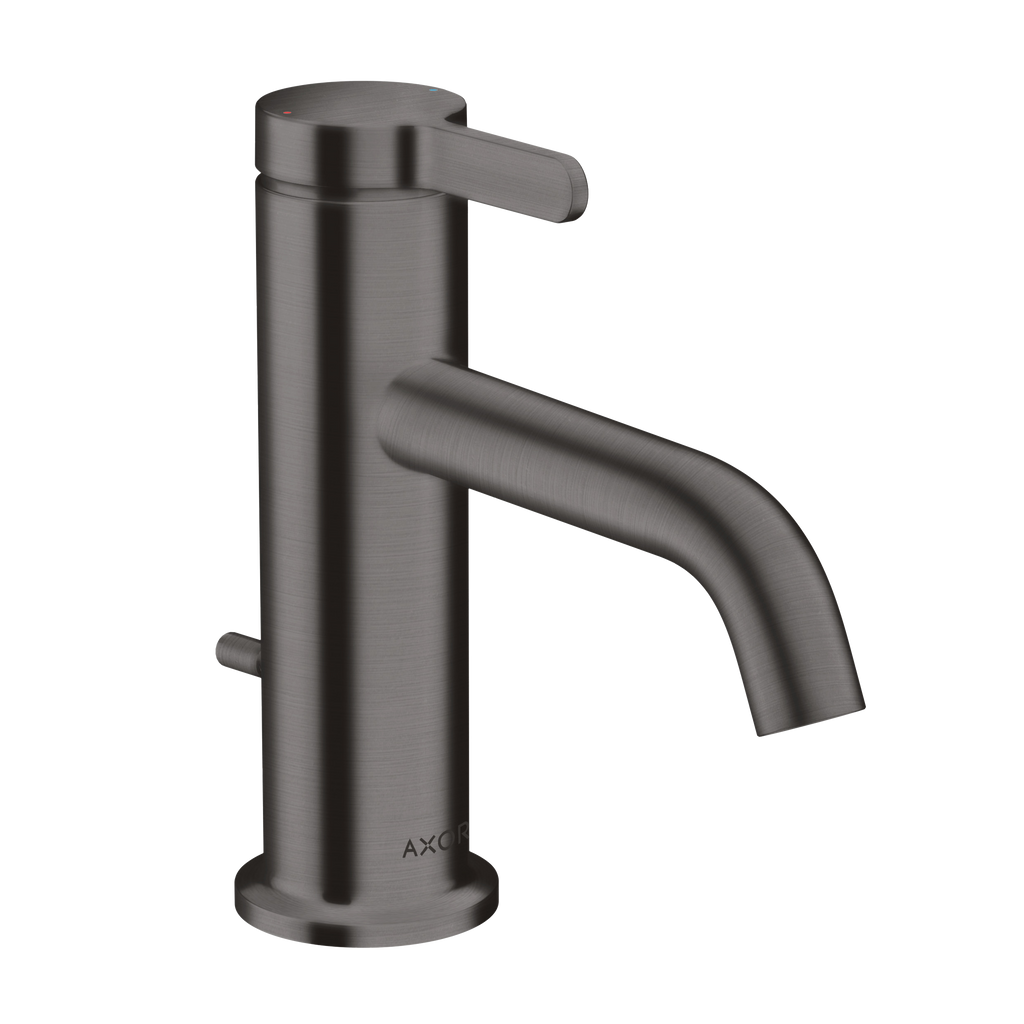 AXOR One Single Lever Handle Basin Mixer Faucet 70 with Pop-Up Waste Set from Brandt in Brushed Black Chrome finish